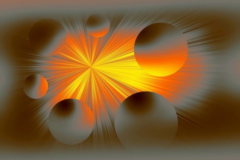 Abstract colorful globe circle geometric pattern design and background