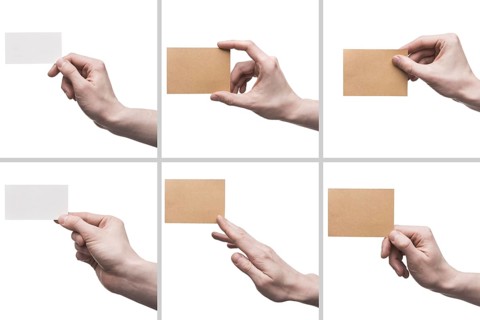 Crop hands with visiting cards. Resolution and high quality beautiful photo