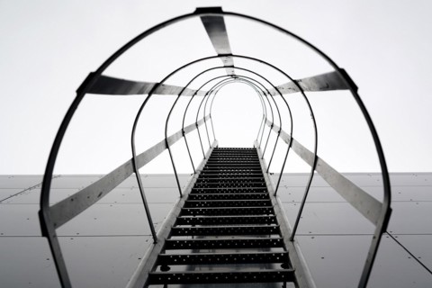 Fire escape on the gl