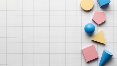 Top view geometric forms with copy space