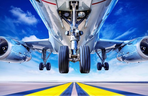 take off of an modern airliner