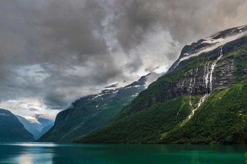 The Kjenndalsbreen is part of the Jostedalsbreen, one of the largest glaciers in Norway, and forms