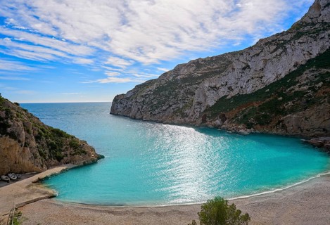 La Granadella beach in Mediterranean Javea also Xabia in Alicante Spain