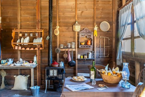 Interior of Kitchen in Mini Hollywood Themed Park - American Wild Western Style