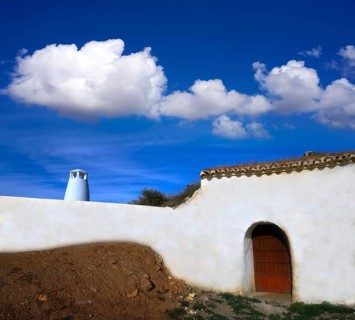 Guadix cave houses in Granada Spain at Andalusia