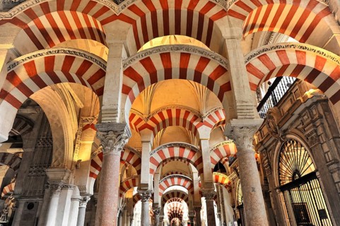La Mezquita, Mosque, Cathedral of Cordoba, Cordoba, Andalusia, Spain, Europe, Interior with