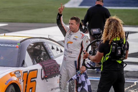 NASCAR Cup Series driver, AJ ALLMENDINGER (16), wins the Bank of Amercia ROVAL 400 at Charlotte