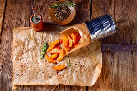 Rosemary Potato wedges from the oven