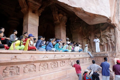 Badami, Chalukya, Cave 3, (575 A.D. - 585 A.D)., Dedicated To Vishnu, UNESCO World Heritage Site,