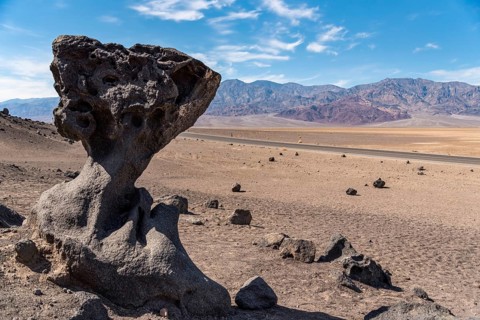 Famous Mushroom Rock in the Death Valley, USA