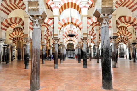 La Mezquita, Mosque, Cathedral of Cordoba, Cordoba, Andalusia, Spain, Europe, Open hall with