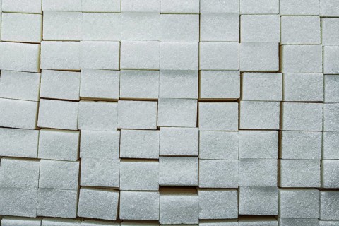 White sugar cubes food concept
