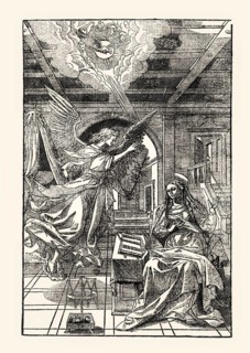 Annunciation to the Blessed Virgin Mary, by Théodore Belbrule, 16th century, digitally restored