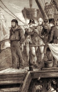 Nelson and the signal disregarding the order of his superior, Admiral Sir Hyde Parker, Battle of