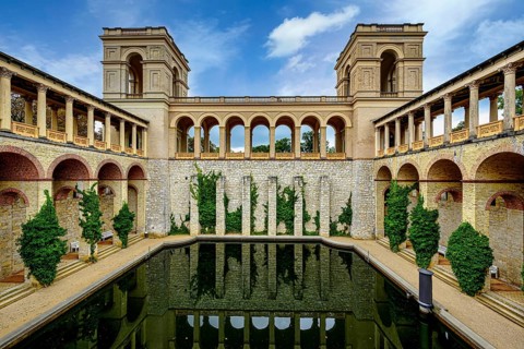 The Belvedere on the Pfingstberg in Potsdam with its park