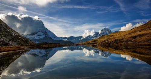 The Alpine region of Switzerland, Riffelsee