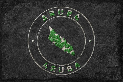 Map of Aruba Reforestation Green Agenda, Climate Message