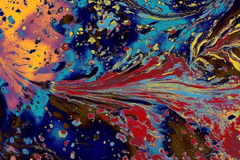 Abstract creative marble pattern texture. Traditional art of Ebru marbling