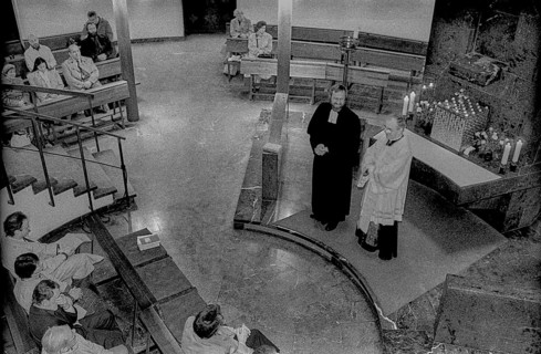 Germany, Berlin, 3 May 1991, joint service by Poles and Germans in St Hedwig's Cathedral