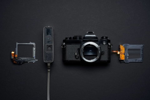 Vintage old film camera and spare part
