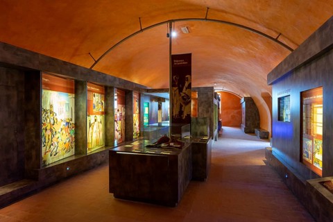 Interpretation Center Museum, Cathar castle of Saissac, village of Saissac, Aude, Black Mountain