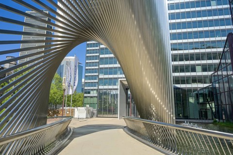 Foyer, DZ Bank tower block, Cityhaus I, Mainzer Landstraße, Platz der Republik, Frankfurt am Main,