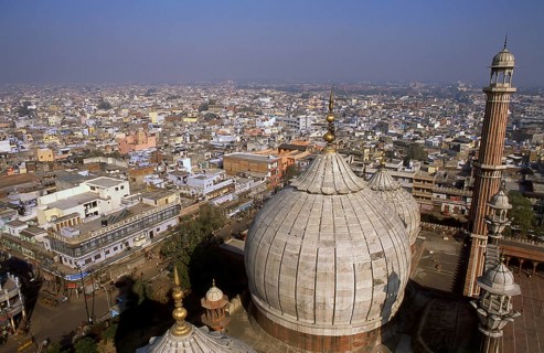 Delhi's great Masjid-i Jahan-Numa, commonly known as the Jama Masjid or Friday Mosque is the