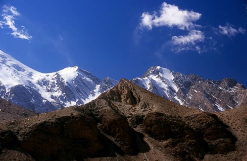 The Pamir Mountains are a mountain range in Central Asia formed by the junction of the Himalayas,