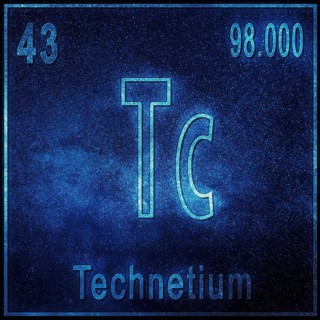 Technetium chemical element, Sign with atomic number and atomic weight, Periodic Table Element