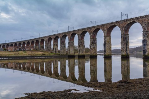 Berwick-upon-Tweed Viaduct, Northumberland, England, Great Britain