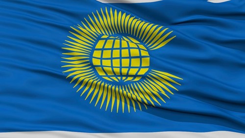 Closeup Commonwealth Flag, Waving in the Wind, High Resolution
