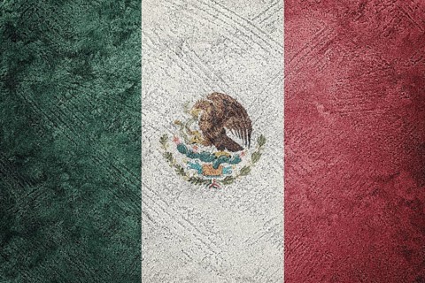 Grunge Mexico flag. Mexican