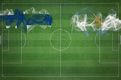 Finland vs Argentina Soccer Match, national colors, national flags, soccer field, football game,