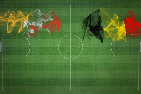 Bhutan vs Belgium Soccer Match, national colors, national flags, soccer field, football game,