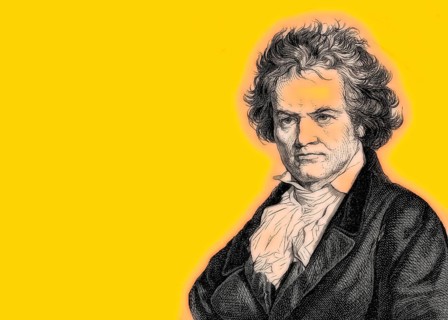Ludwig van Beethoven, 1770 -1827, German composer, digitally altered