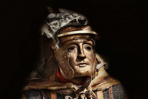 Legionary of Legio I Italica in Mask Alba Iulia, Romania