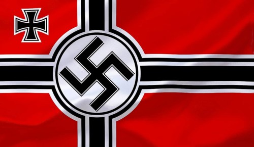 The historical flag of the German Reich, war flag from 1938, 1945, Studio