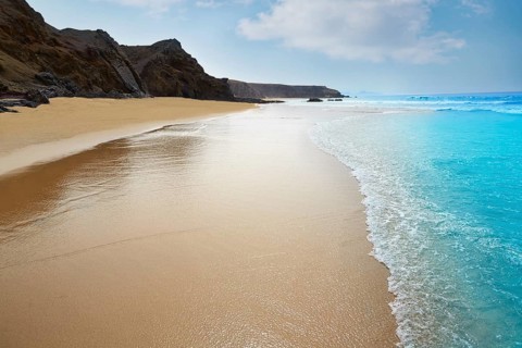 Fuerteventura La Pared beach at Canary Islands Pajara of Spain