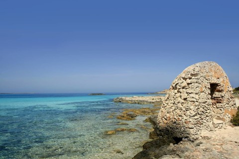 Formentera island near Ibiza in Mediterranean Spain summer