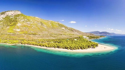 The beach Gregolimano in Evia island, Greece