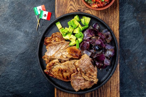 Food, Yucatan Mexican Food Pork POC CHUC poc chuck. Pork marinaded in orange juice served with