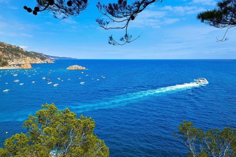 Tossa de Mar Aerial view in Costa Brava of Girona Catalonia spain