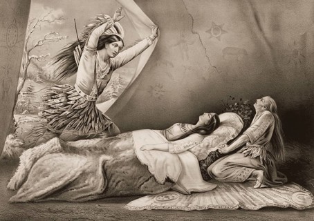 Death of Minnehaha, scene from The Song of Hiawatha by Henry Wadsworth Longfellow