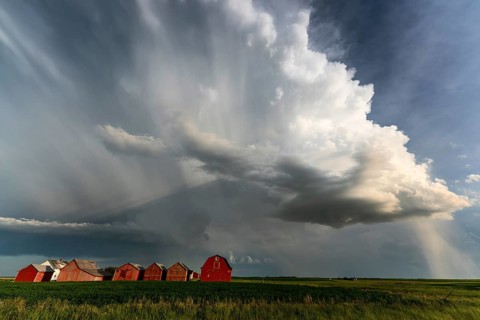 Summer Storms in the Canadian Prairies Dramatic Scenes