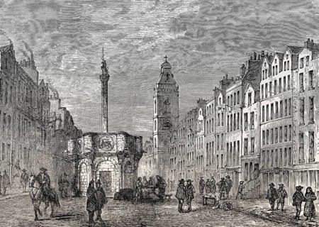 The Mercat Cross, Edinburgh, Royal Mile, Scotland, 19th century