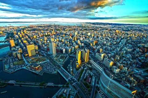 Yokohama night view. Shooting Location: Yokohama-city kanagawa prefecture