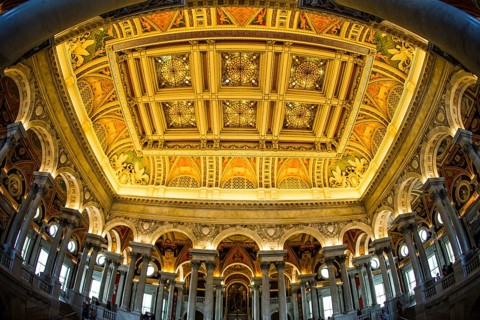 United States Capitol ceiling painting of the (United States Capitol). Shooting Location: