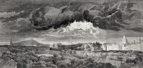 Thunderstorm over Paris, France, 1957