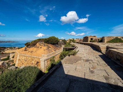 A picture of the abandoned military base of Capo D'Orso