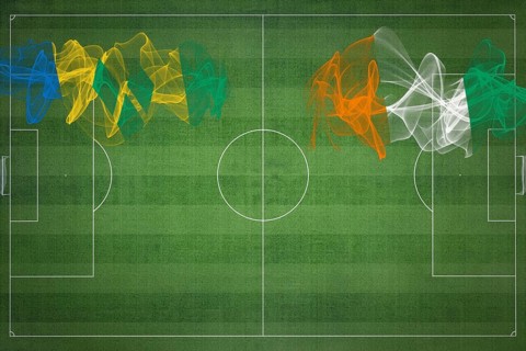 Saint Vincent and the Grenadines vs Ivory Coast Soccer Match, national colors, national flags,